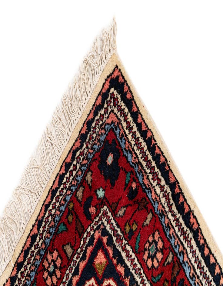 Detail image of  5' 7 x 7' 8  Hand Knotted Hamedan Wool Rug