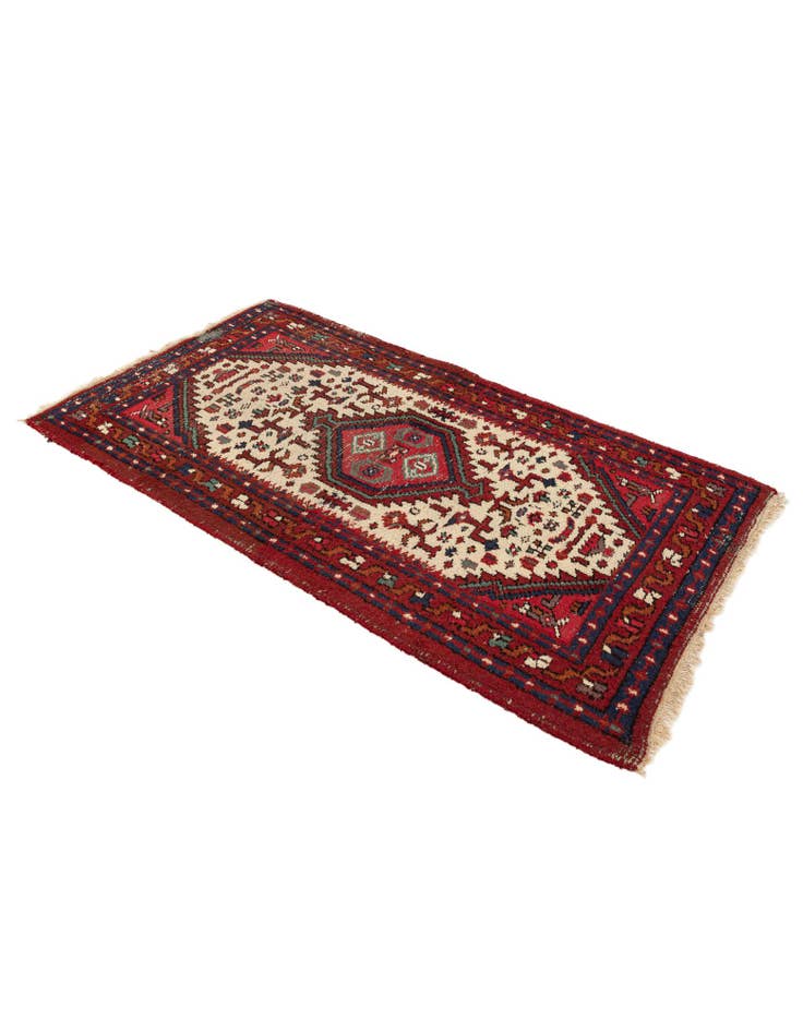 Detail image of  3' 1 x 5' 5  Hand Knotted Hamedan Wool Rug