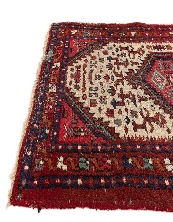 Detail image of  3' 1 x 5' 5  Hand Knotted Hamedan Wool Rug