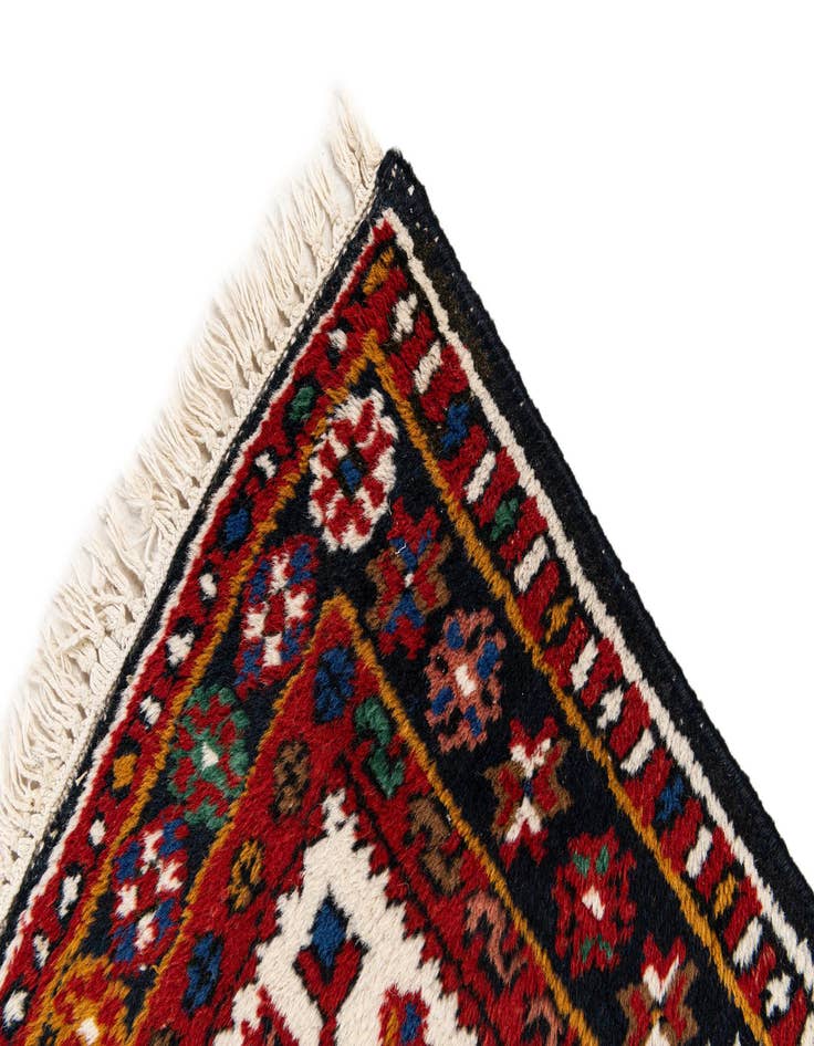 Detail image of  2' x 3' 1  Hand Knotted Hamedan Wool Rug