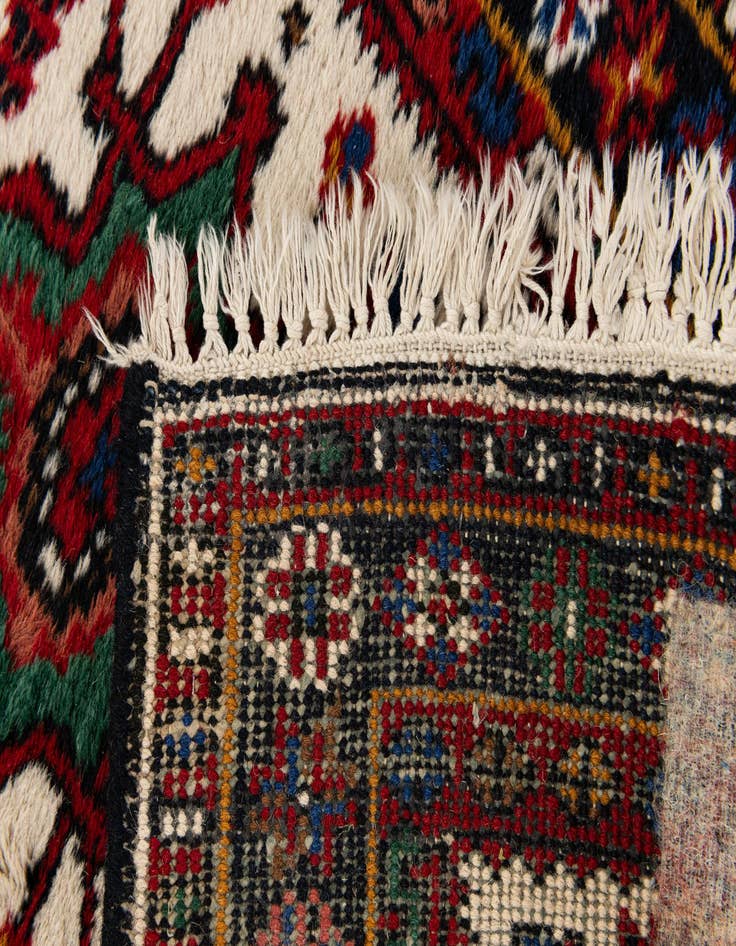 Detail image of  2' x 3' 1  Hand Knotted Hamedan Wool Rug