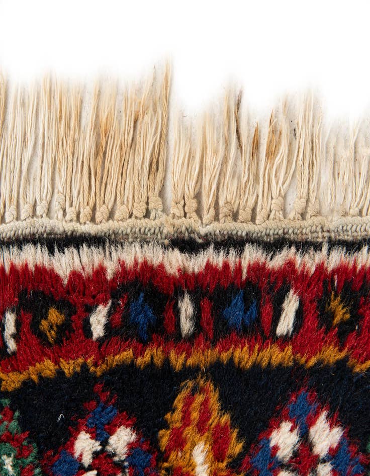 Detail image of  2' x 3' 1  Hand Knotted Hamedan Wool Rug