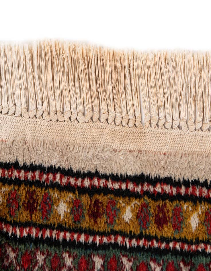 Detail image of  6' 8 x 9'  Hand Knotted Hamedan Wool Rug