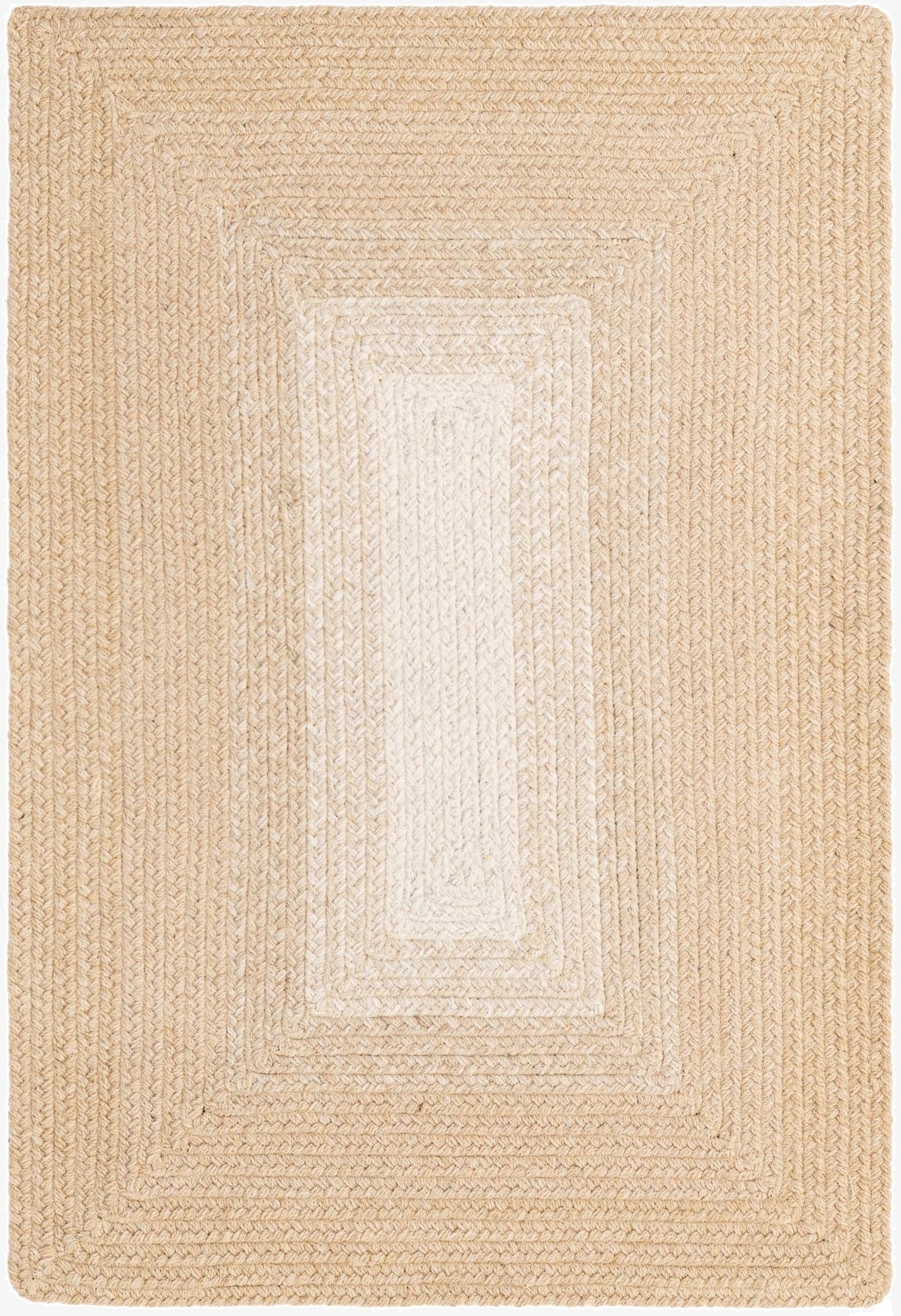  2' x 3' 1  Hand Hand Braided Wool Rug