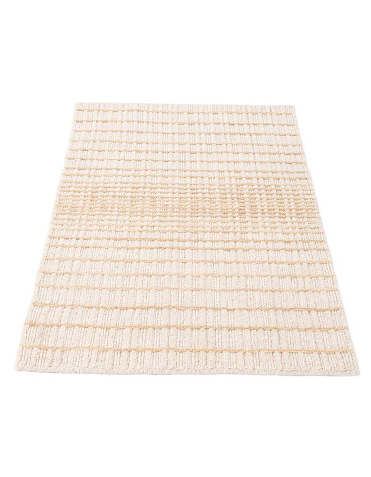 Detail image of  2' 1 x 3' 2  Hand Woven Hand Woven Chindi Cotton Wool Rug