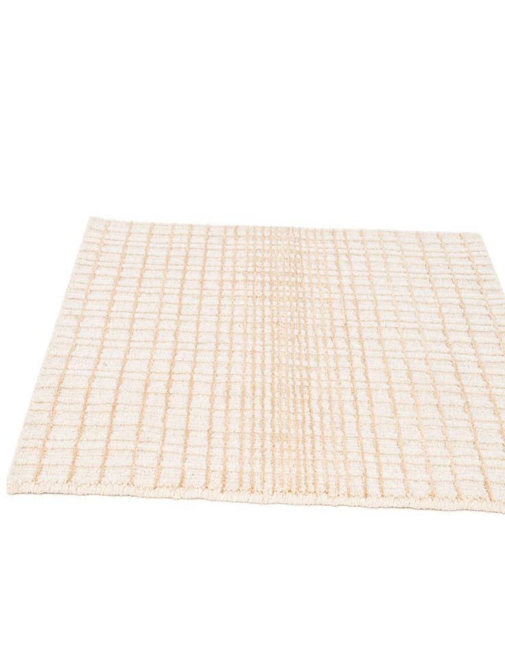 Detail image of  2' 1 x 3' 2  Hand Woven Hand Woven Chindi Cotton Wool Rug