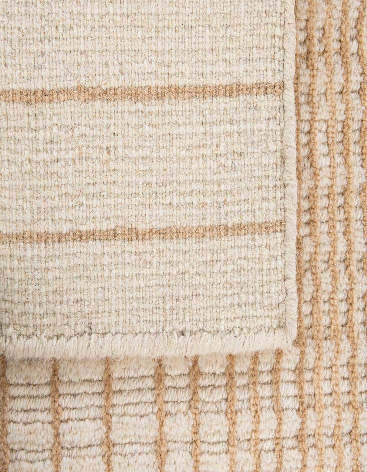 Detail image of  2' 1 x 3' 2  Hand Woven Hand Woven Chindi Cotton Wool Rug