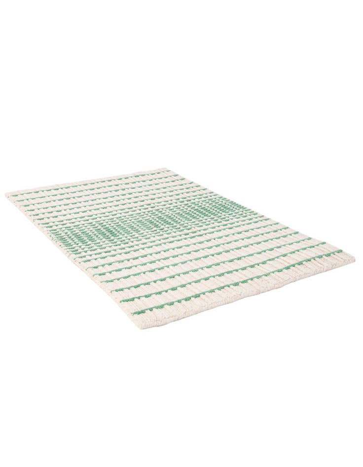 Detail image of  2' 2 x 3' 2  Hand Woven Hand Woven Chindi Cotton Wool Rug