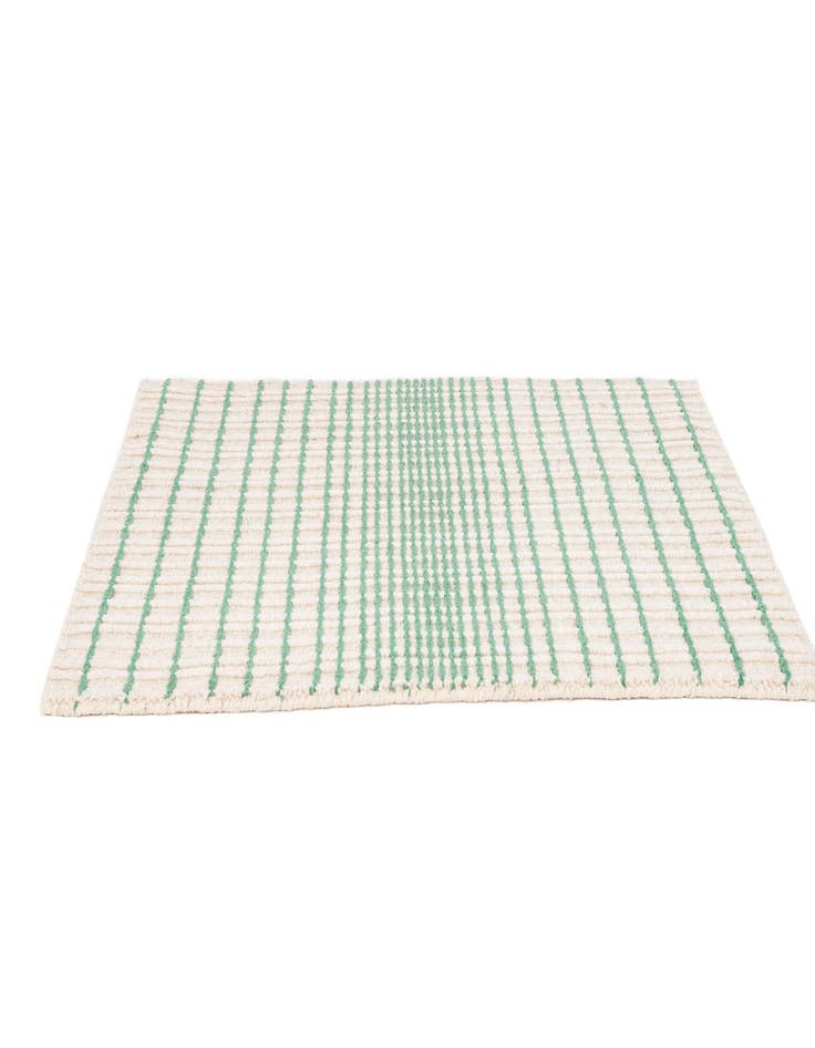 Detail image of  2' 2 x 3' 2  Hand Woven Hand Woven Chindi Cotton Wool Rug