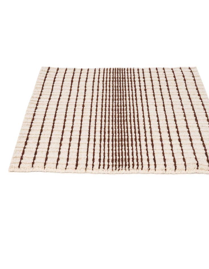 Detail image of  2' 2 x 3' 2  Hand Woven Hand Woven Chindi Cotton Wool Rug