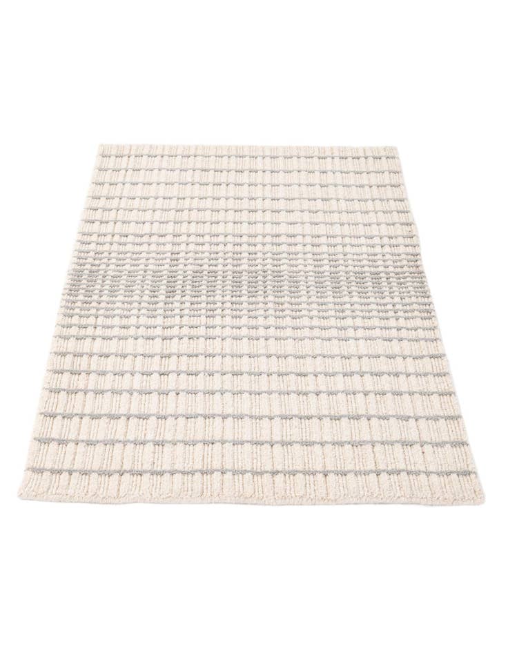 Detail image of  2' 1 x 3' 2  Hand Woven Hand Woven Chindi Cotton Wool Rug