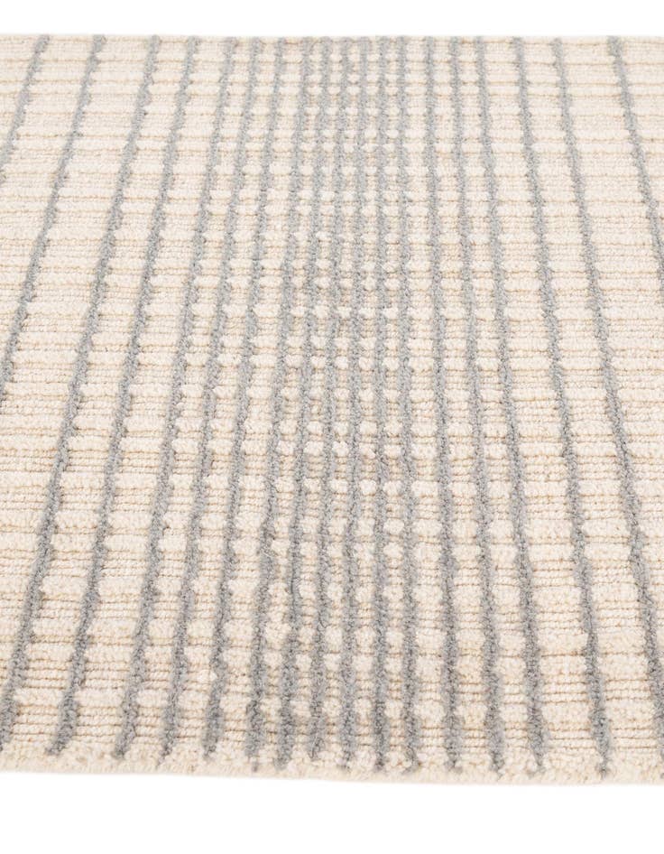 Detail image of  2' 1 x 3' 2  Hand Woven Hand Woven Chindi Cotton Wool Rug