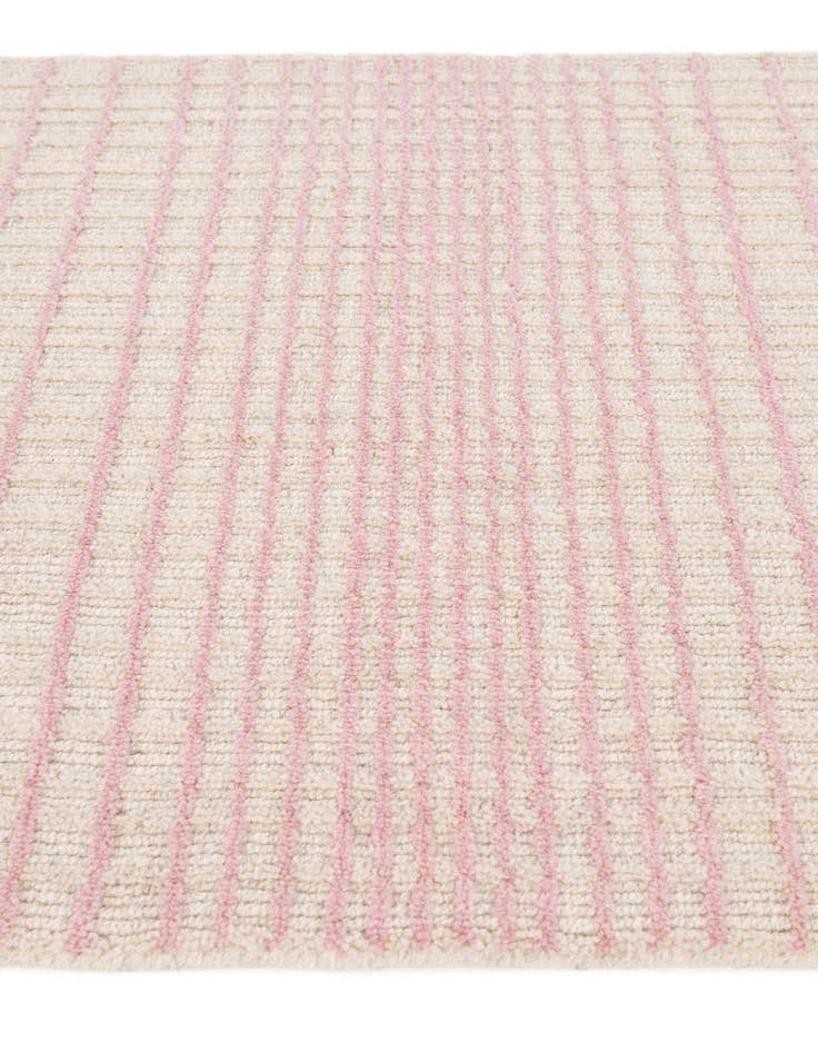 Detail image of  2' 1 x 3' 2  Hand Woven Hand Woven Chindi Cotton Wool Rug