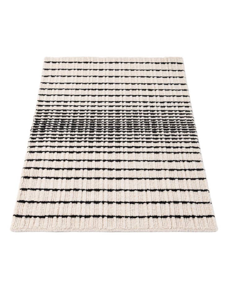 Detail image of  2' 1 x 3' 2  Hand Woven Hand Woven Chindi Cotton Wool Rug