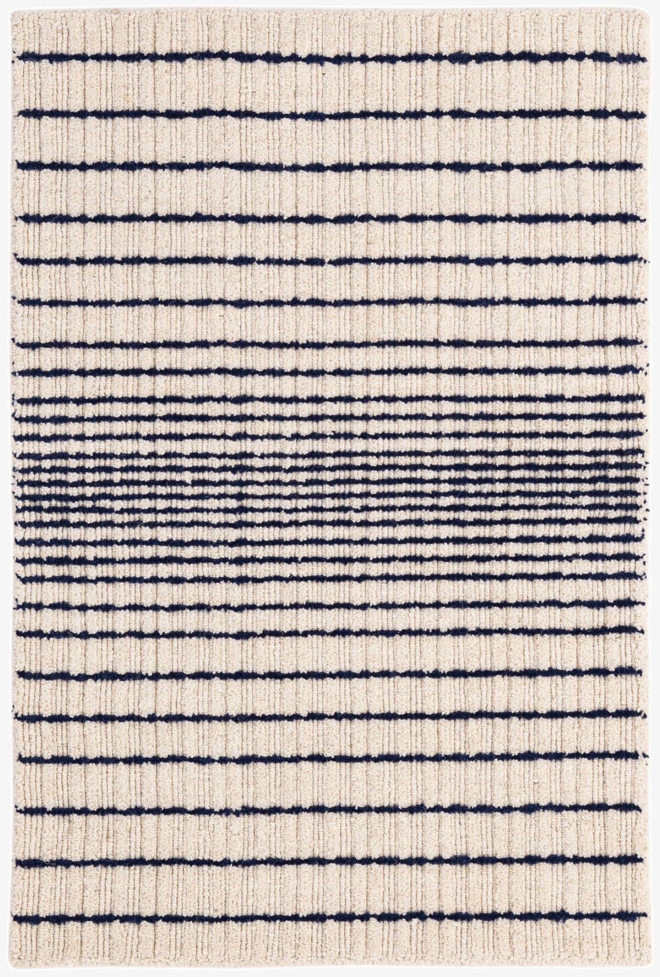  2' 1 x 3' 2  Hand Woven Hand Woven Chindi Cotton Wool Rug