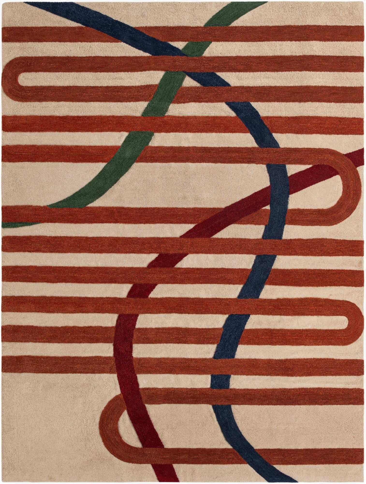  9' x 12' Handtufted Wool Rug