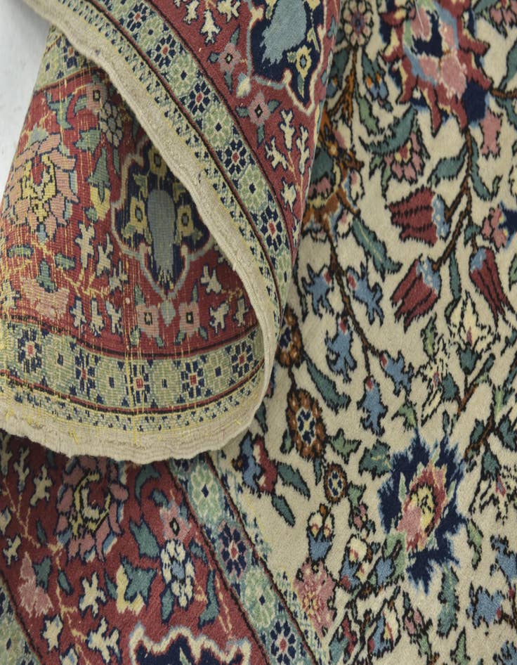 Detail image of  6' 9 x 9' 5  Hand Knotted Hereke Oriental Wool Rug