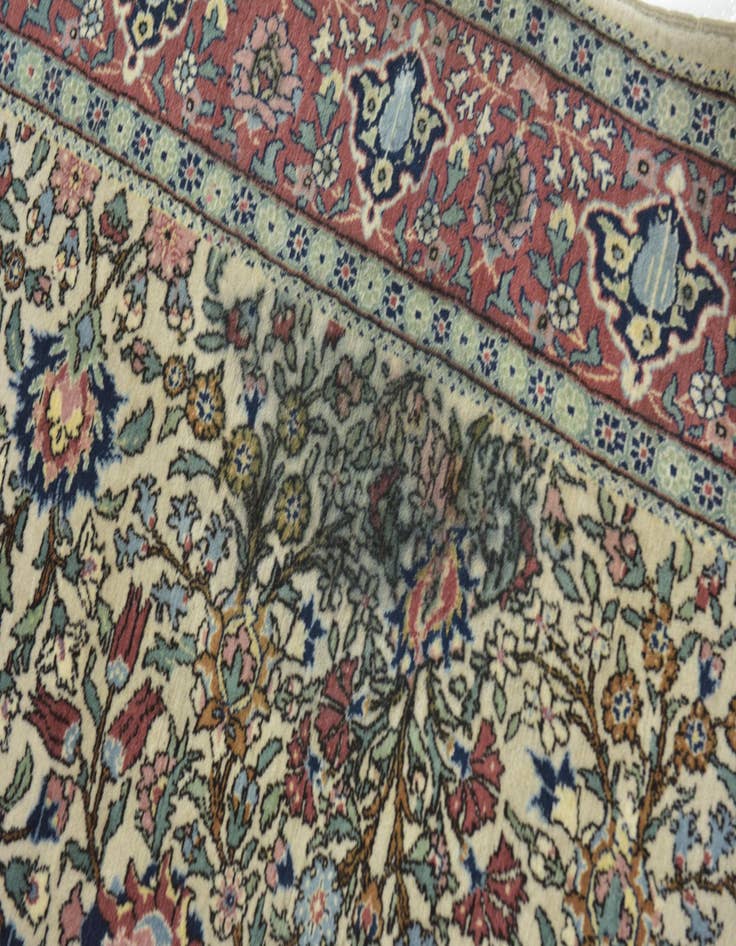 Detail image of  6' 9 x 9' 5  Hand Knotted Hereke Oriental Wool Rug
