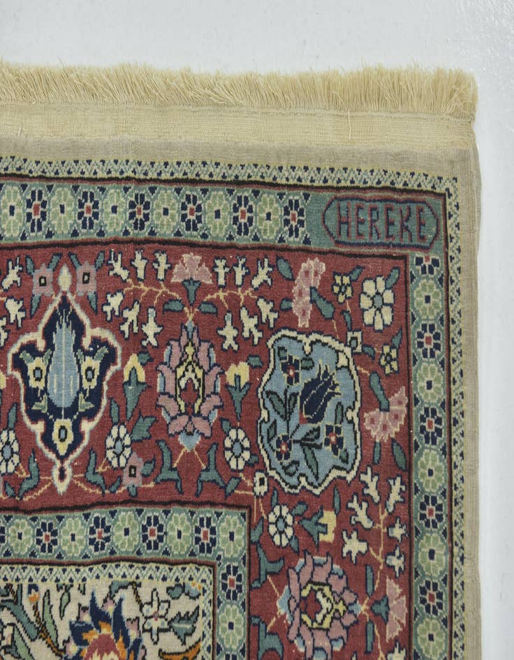 Detail image of  6' 9 x 9' 5  Hand Knotted Hereke Oriental Wool Rug