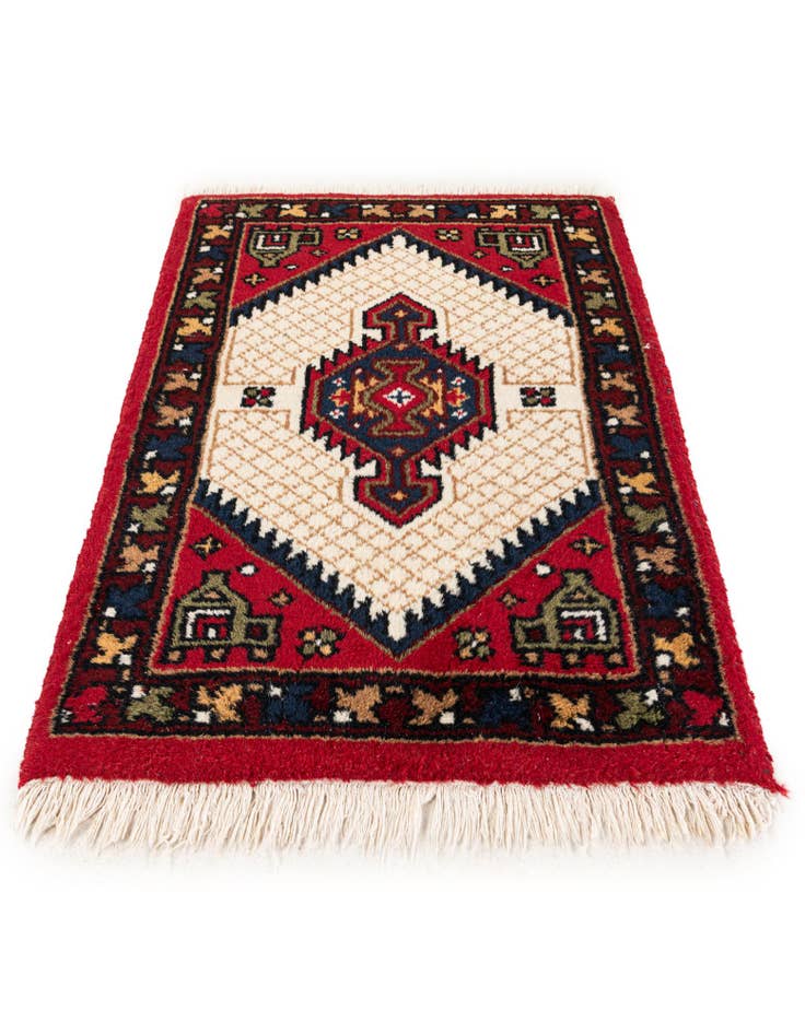 Detail image of  2' x 3'  Hand Knotted Heriz Wool Rug