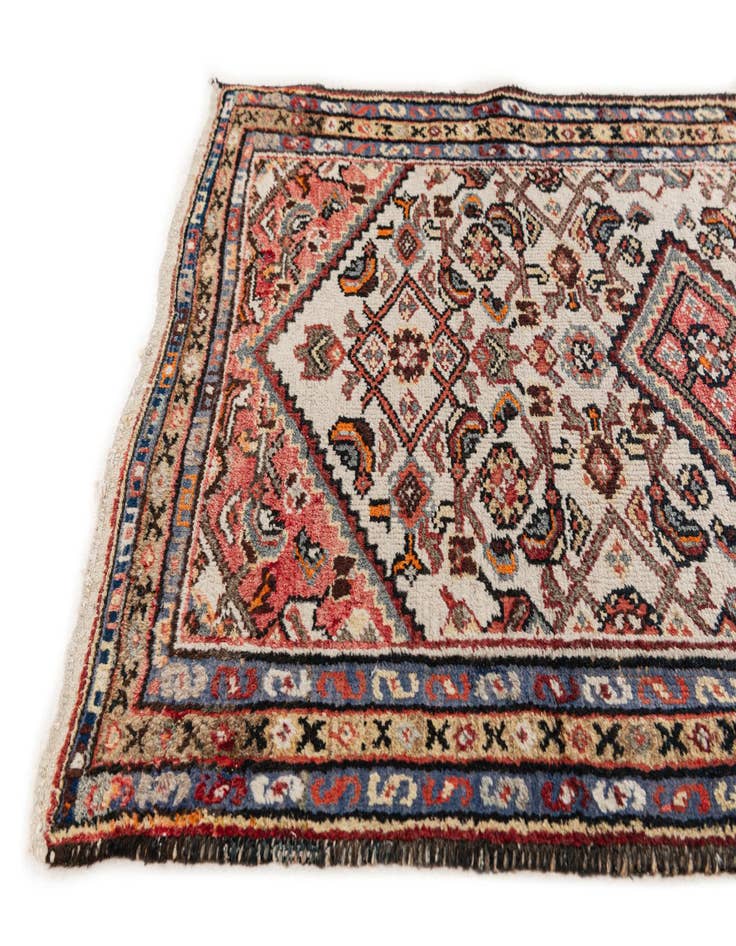 Detail image of  2' 4 x 3' 11  Hand Knotted Hossainabad Wool Rug