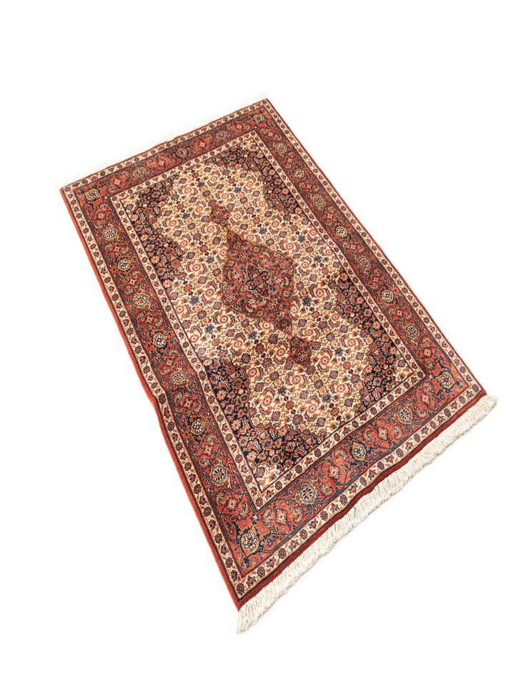 Detail image of  4' 5 x 6' 1  Hand Knotted Isfahan Wool Rug