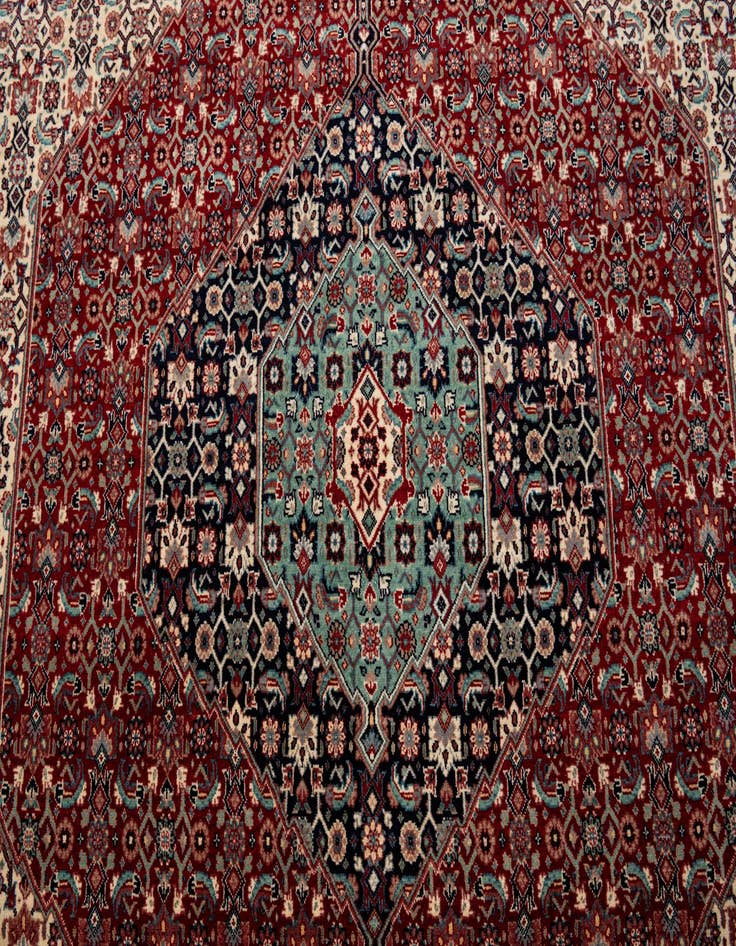 Detail image of  7' 1 x 10' 2  Hand Knotted Isfahan Oriental Wool Rug