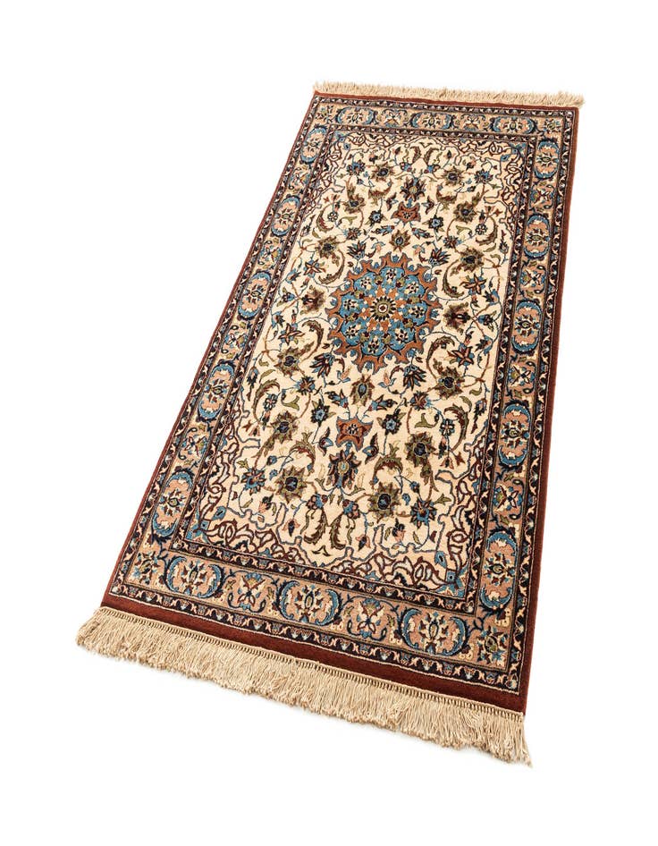 Detail image of  4' x 6' 2  Hand Knotted Isfahan Oriental Wool Rug