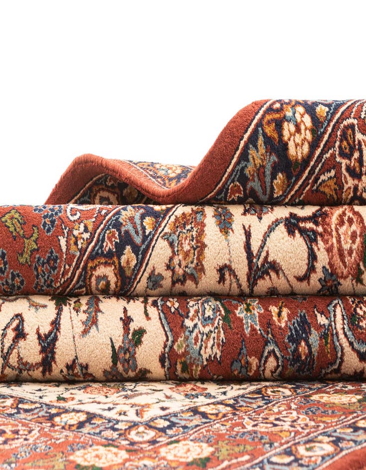 Detail image of  6' 8 x 9' 2  Hand Knotted Isfahan Oriental Wool Rug