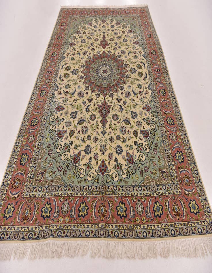 Detail image of  6' 5 x 9' 8  Hand Knotted Isfahan Persian Rug