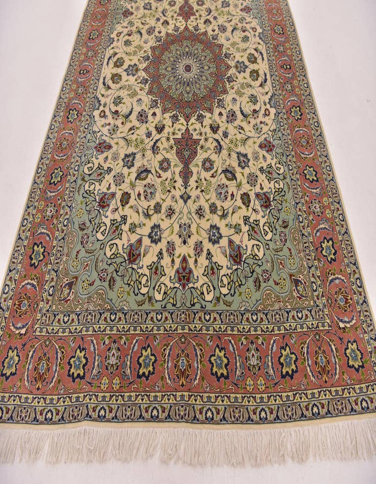 Detail image of  6' 5 x 9' 8  Hand Knotted Isfahan Persian Rug