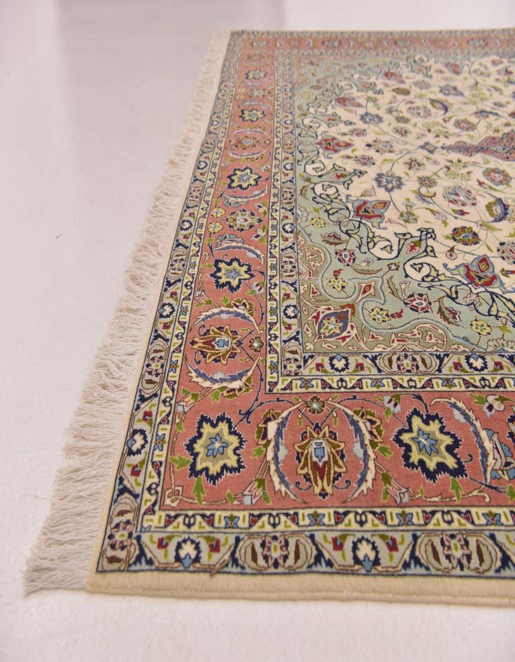 Detail image of  6' 5 x 9' 8  Hand Knotted Isfahan Persian Rug