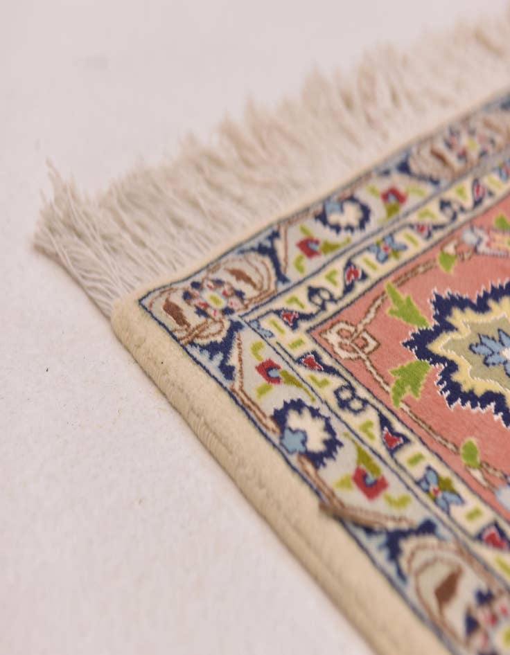 Detail image of  6' 5 x 9' 8  Hand Knotted Isfahan Persian Rug