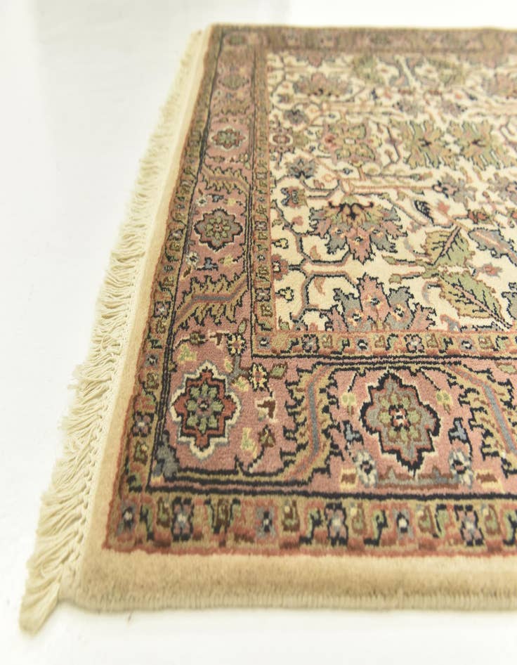 Detail image of  3' 4 x 5' 4  Hand Knotted Jaipur Agra Wool Rug
