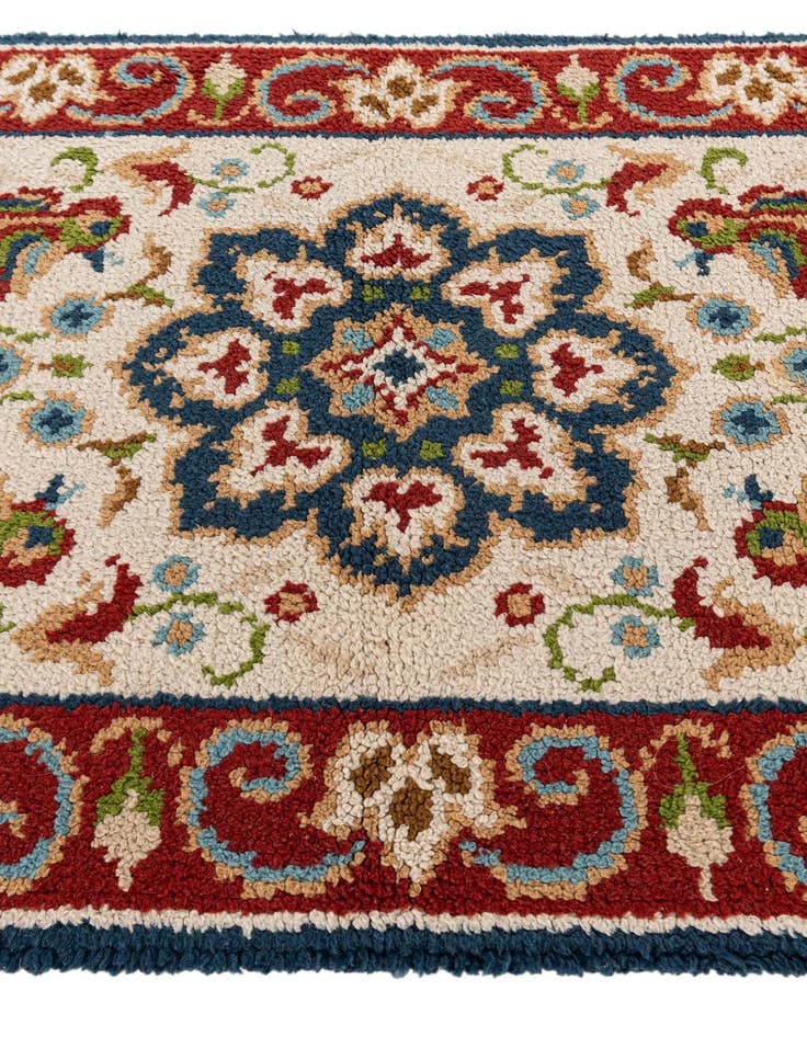 Detail image of  2' 10 x 4' 10  Hand Knotted Jaipur Agra Wool Rug