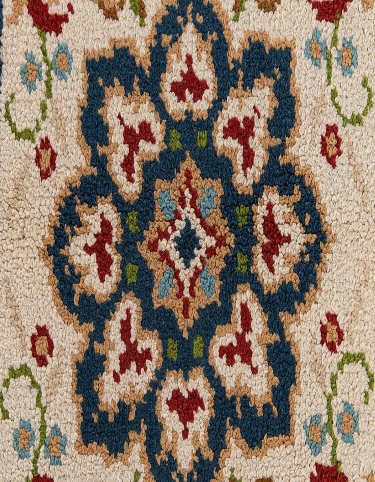 Detail image of  2' 10 x 4' 10  Hand Knotted Jaipur Agra Wool Rug