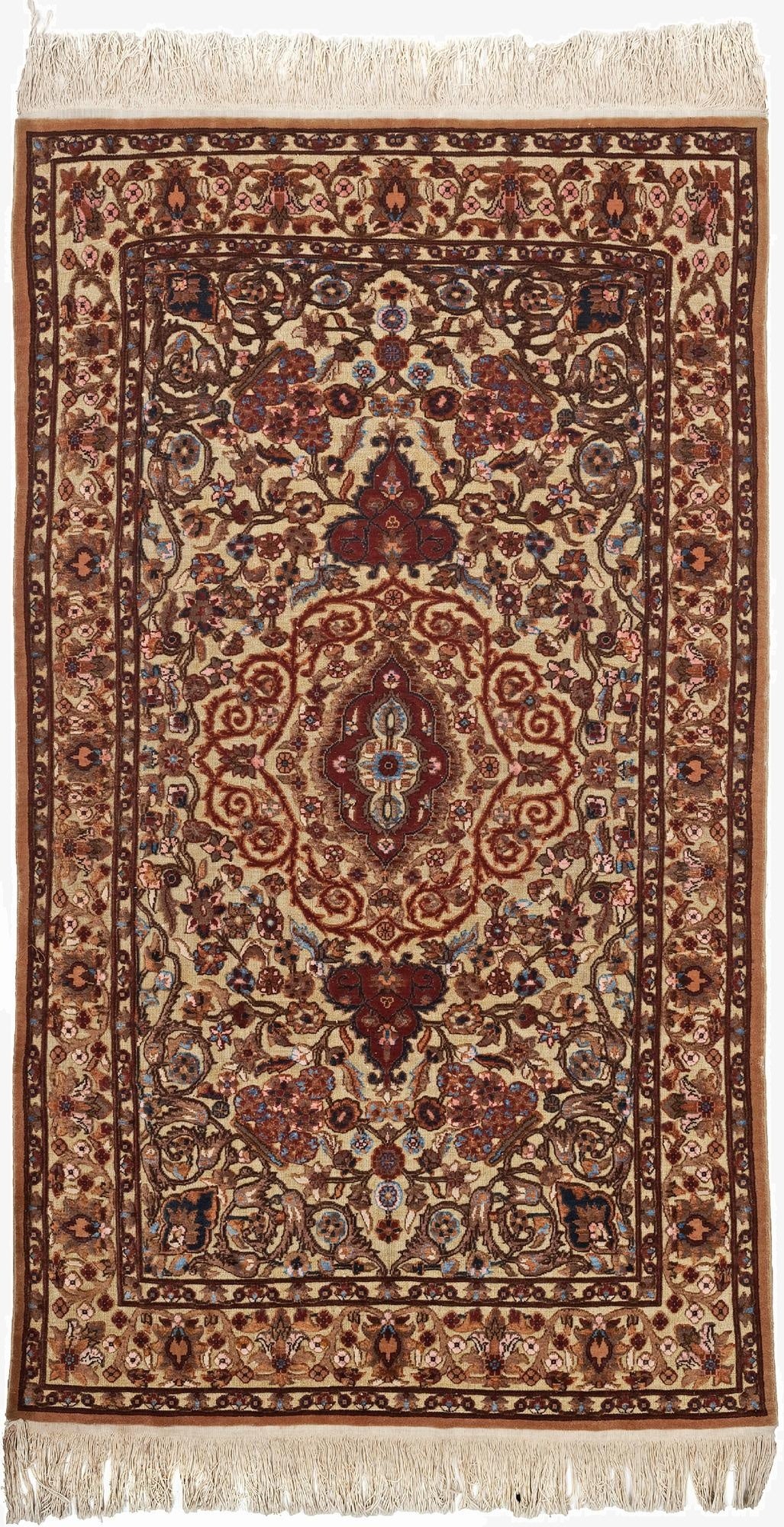  3' 6 x 6'  Hand Knotted Jaipur Agra Wool Rug