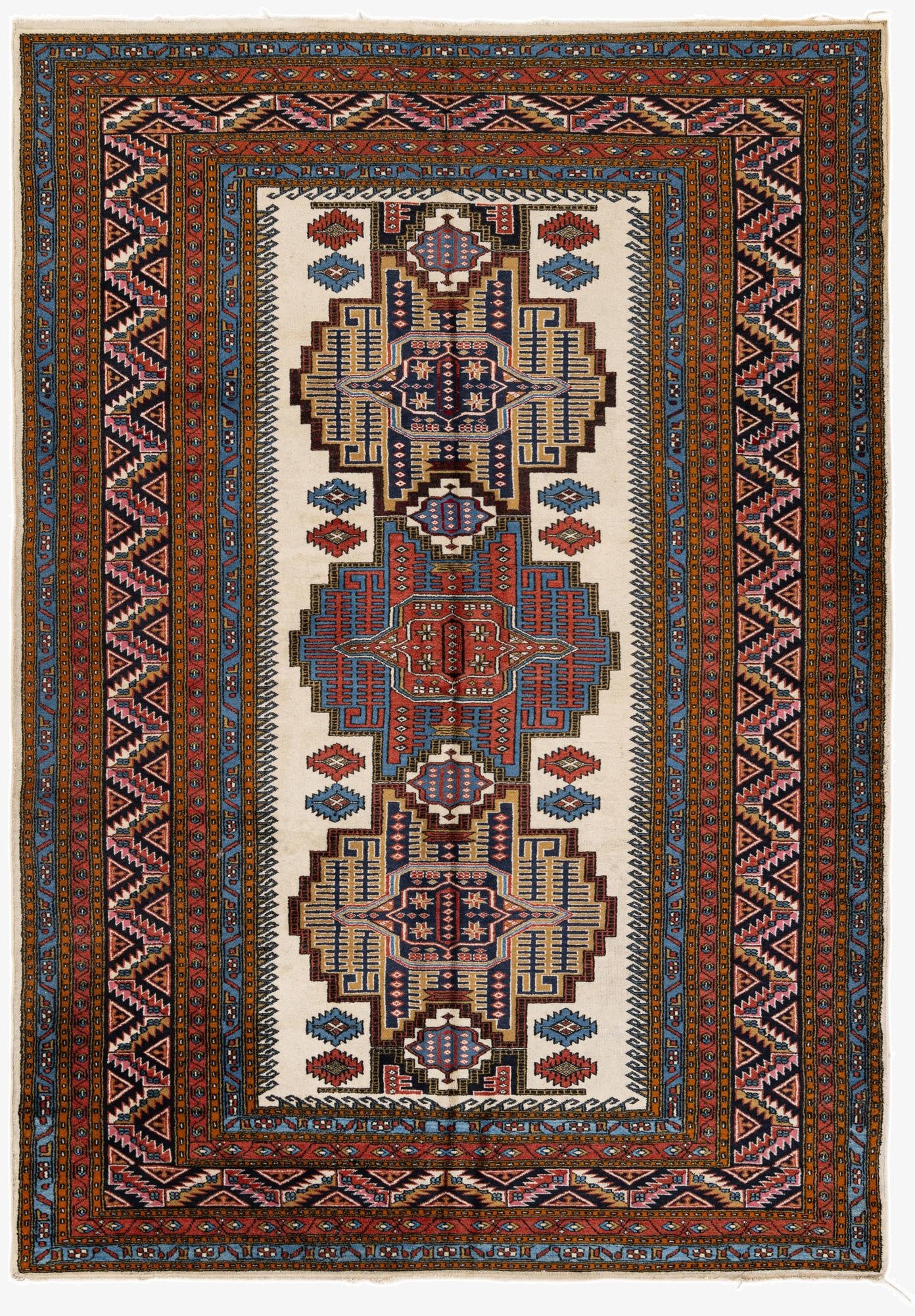  5' 2 x 7' 4  Hand Knotted Kars Wool Rug