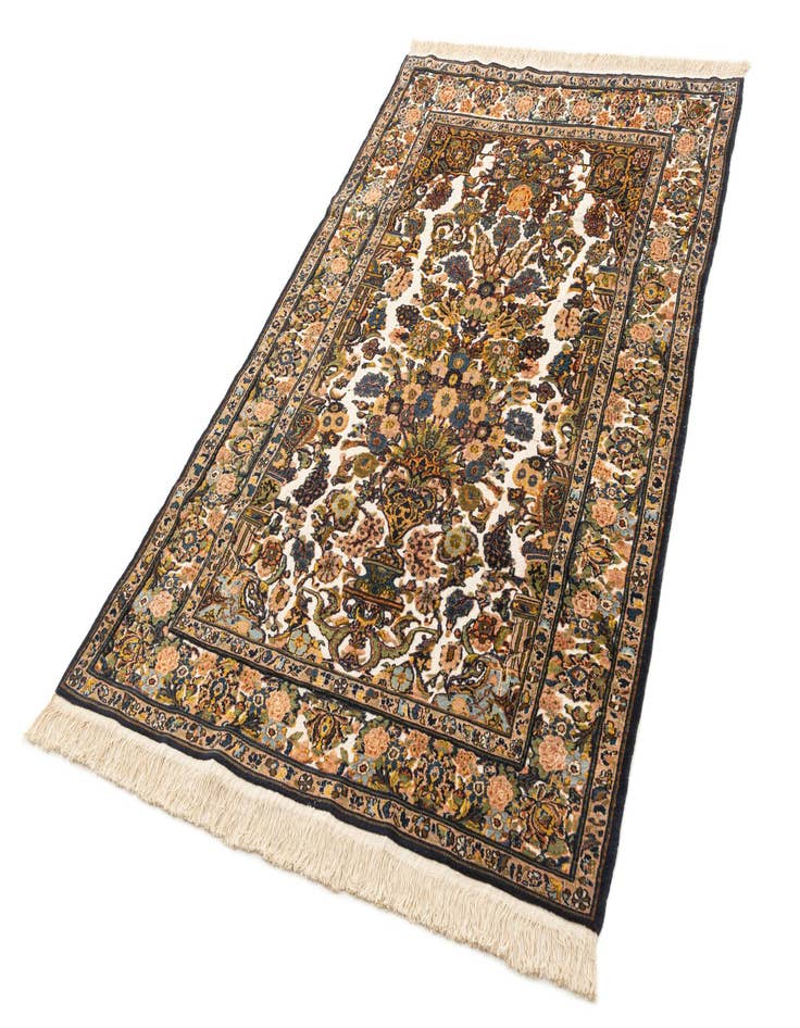 Detail image of  4' 3 x 6' 8  Hand Knotted Kashan Oriental Wool Rug