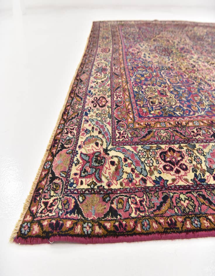 Detail image of  8' 9 x 11' 8  Hand Knotted Kashan Persian Wool Rug