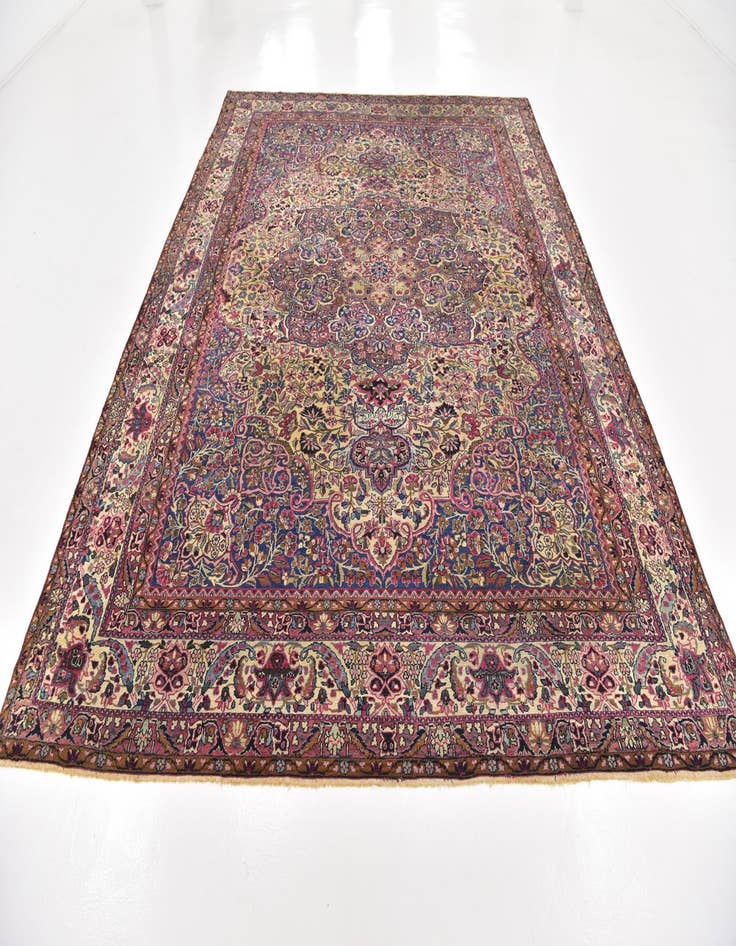 Detail image of  8' 9 x 11' 8  Hand Knotted Kashan Persian Wool Rug