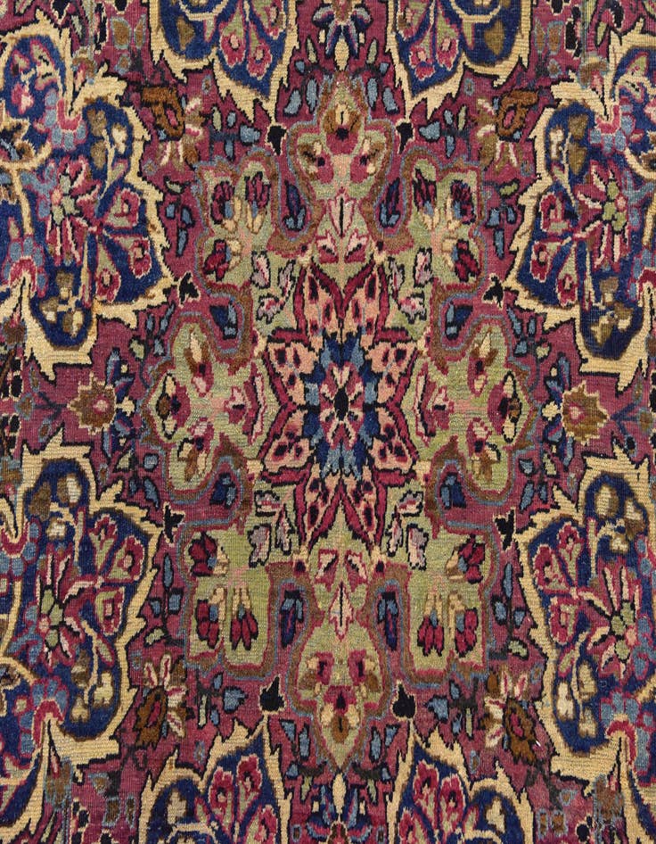 Detail image of  8' 9 x 11' 8  Hand Knotted Kashan Persian Wool Rug