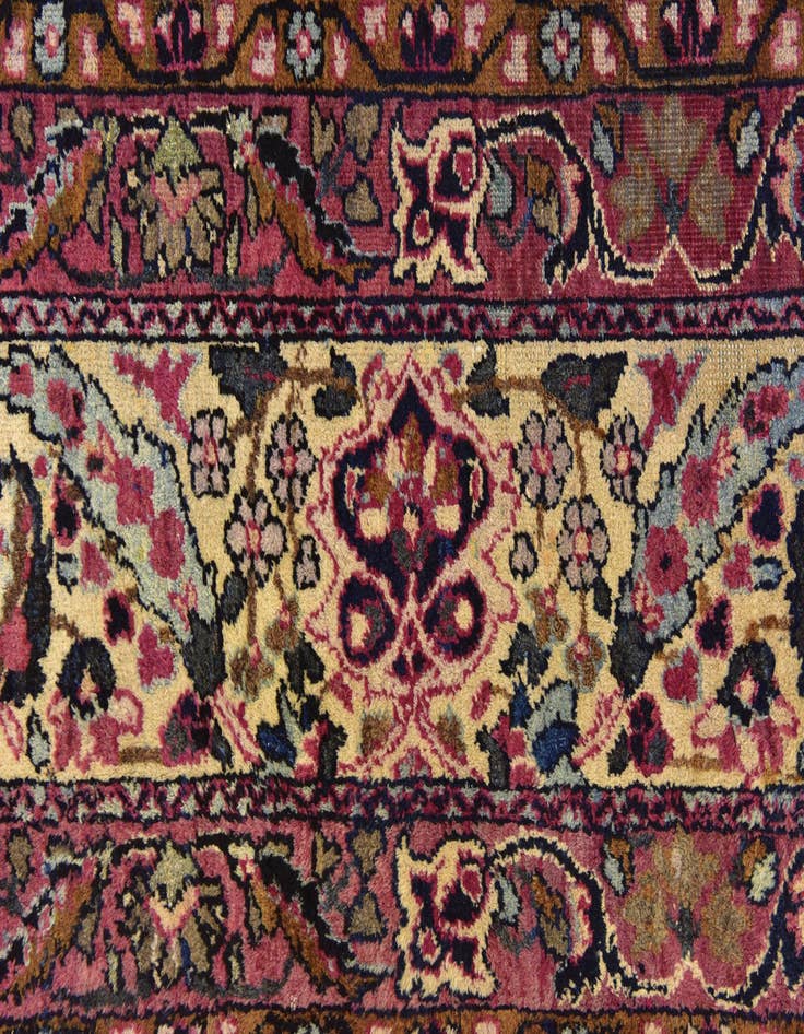 Detail image of  8' 9 x 11' 8  Hand Knotted Kashan Persian Wool Rug