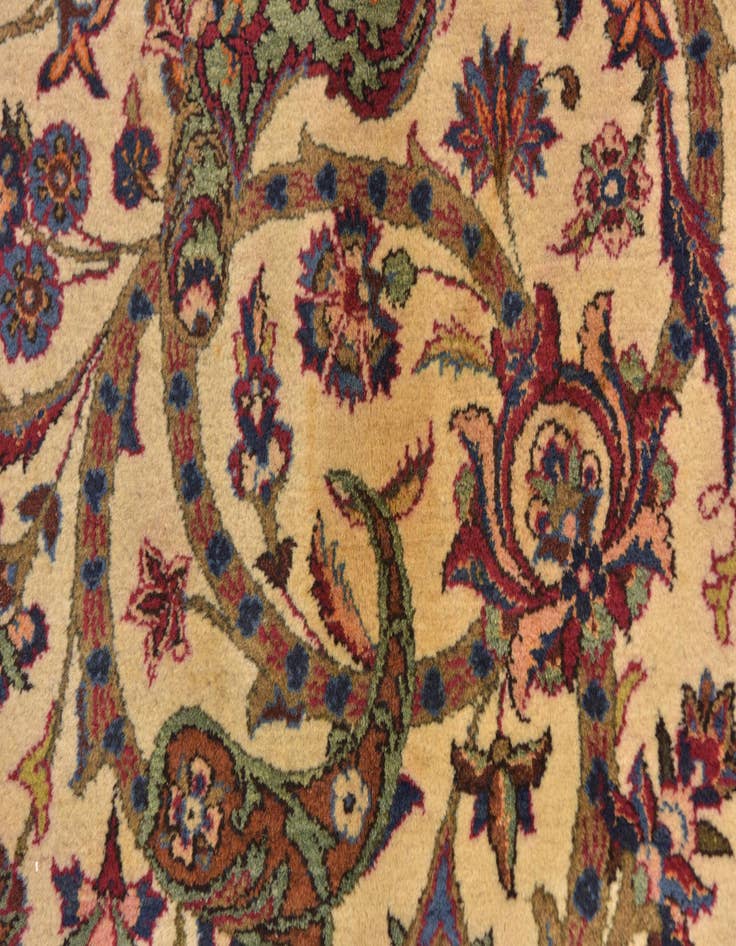 Detail image of  7' 3 x 10' 5  Hand Knotted Kashan Persian Wool Rug