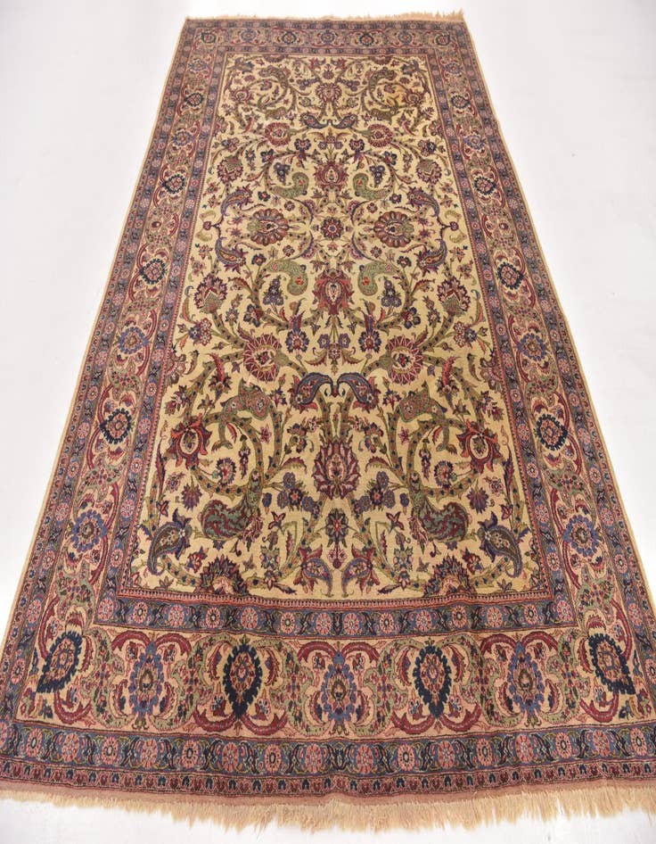 Detail image of  7' 3 x 10' 5  Hand Knotted Kashan Persian Wool Rug