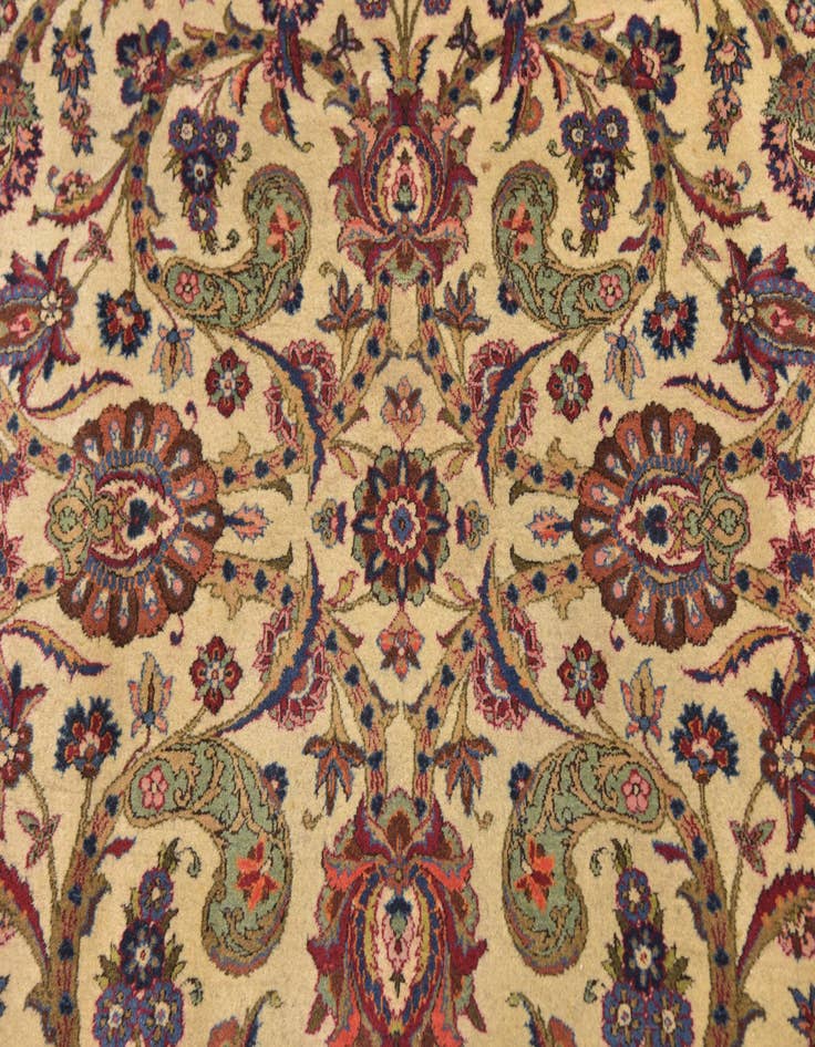 Detail image of  7' 3 x 10' 5  Hand Knotted Kashan Persian Wool Rug