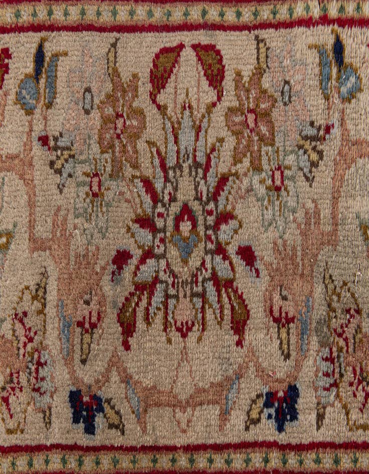 Detail image of  6' 4 x 9' 5  Hand Knotted Kashan Oriental Wool Rug