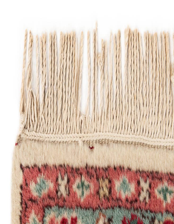 Detail image of  3' 3 x 4' 10  Hand Knotted Kashan Oriental Wool Rug