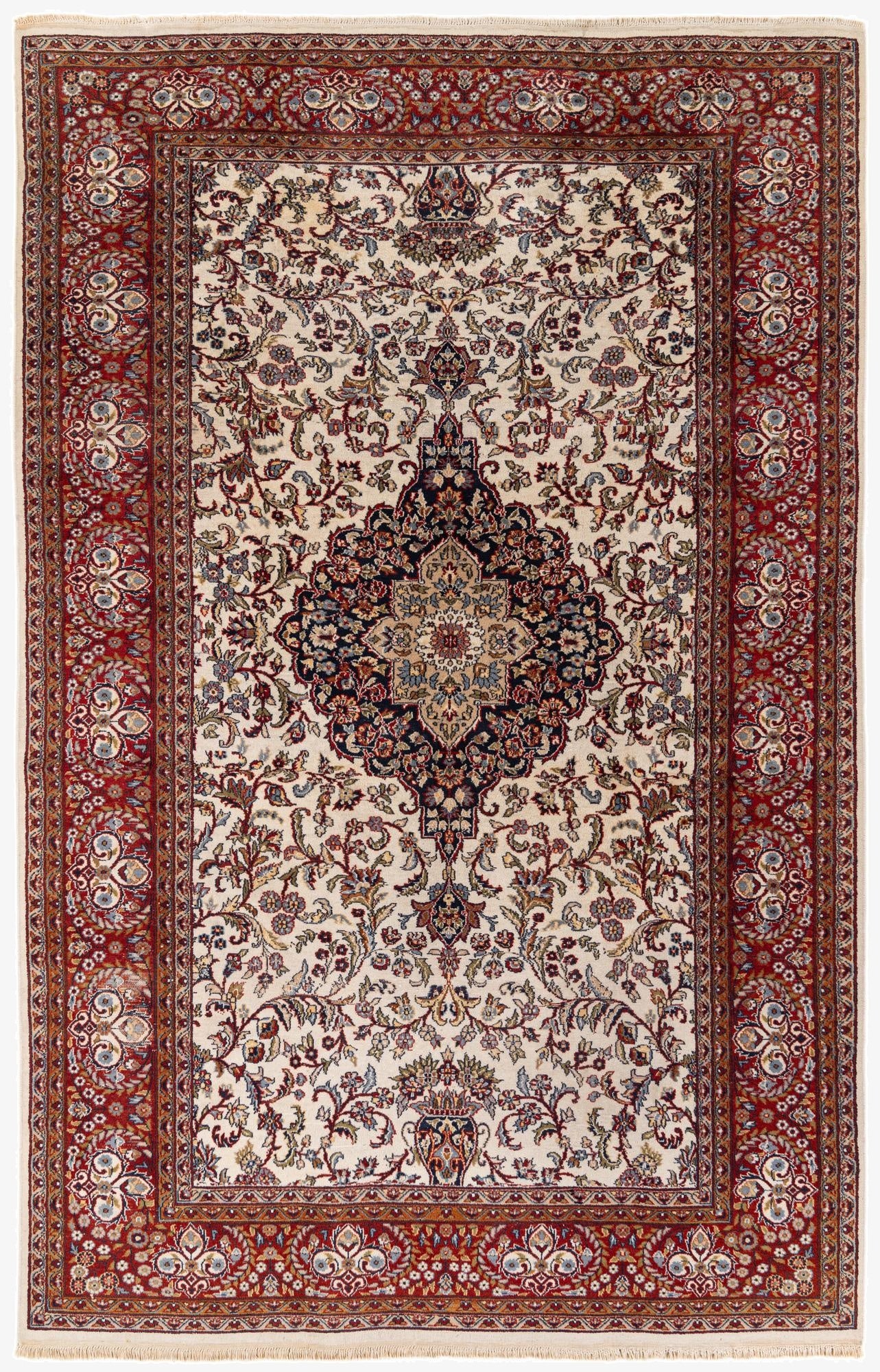  6' 10 x 10' 8  Hand Knotted Kashan Wool Rug