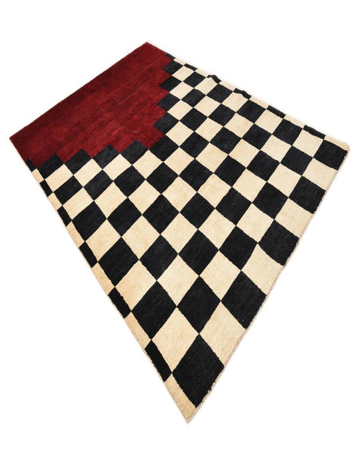 Detail image of  6' 9 x 9' 10  Hand Knotted Kashkuli Gabbeh Wool Rug